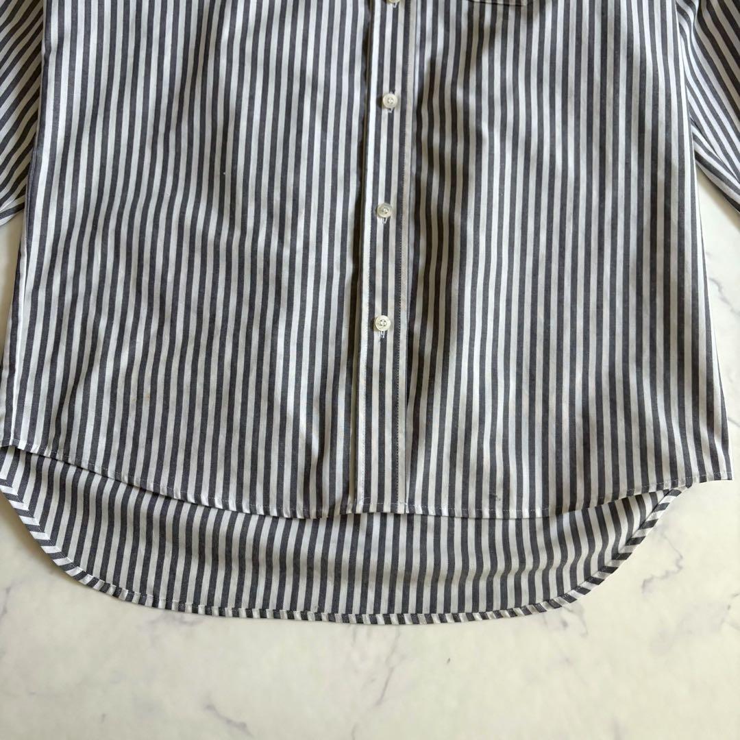 セブンテン ストライプ シャツ エンブレム刺繍