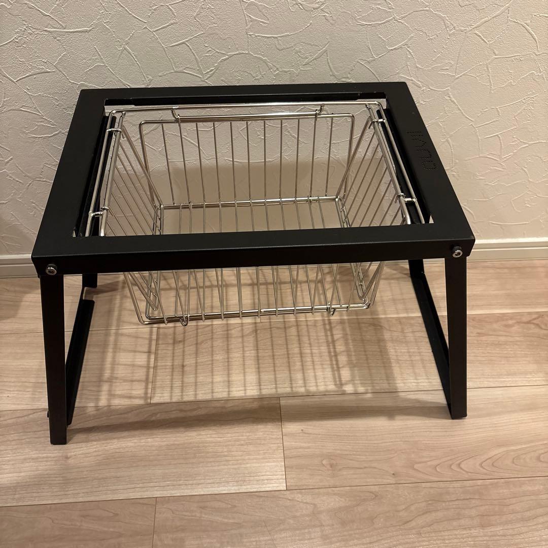 auvil ブラックミニマルチロングテーブル igt メッシュラック