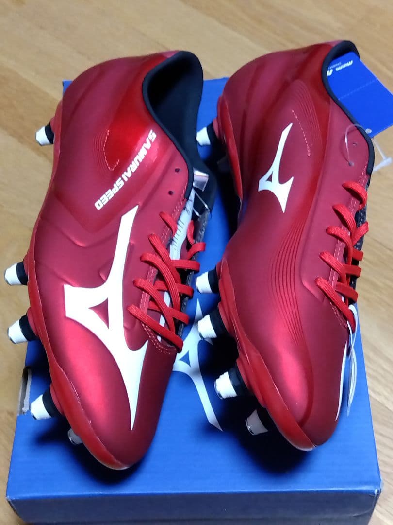 スパイク／ラグビー用／ミズノ／28.5／赤／R1GA171162／新品・未使用品