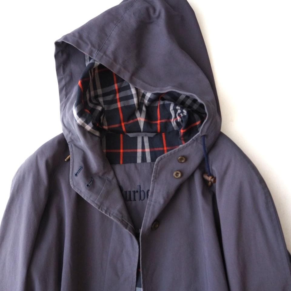 Burberrys バーバリー 90s 裏ノバチェック Aライン コート ナス紺