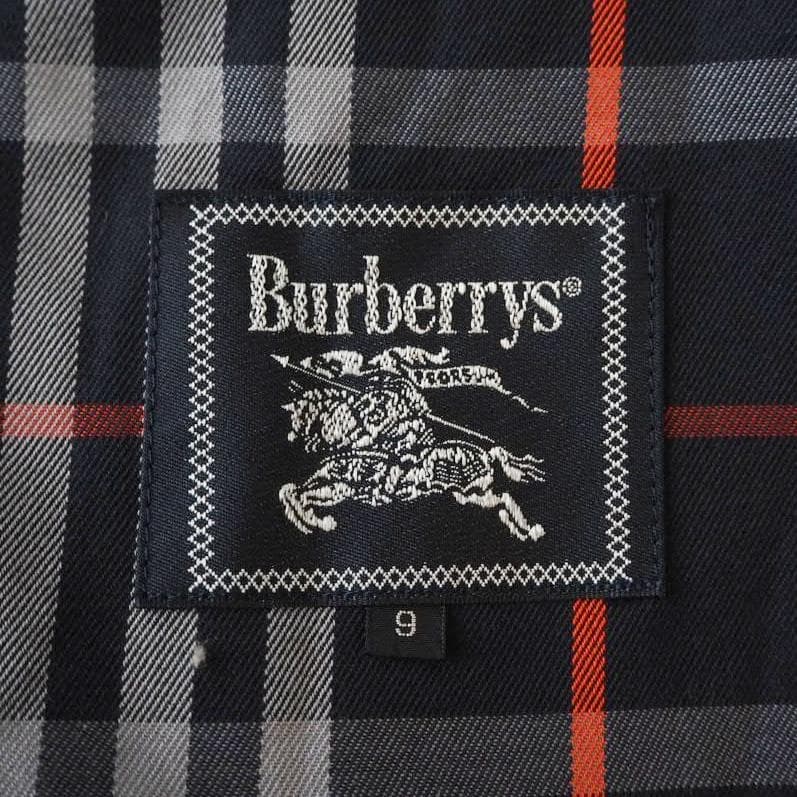 Burberrys バーバリー 90s 裏ノバチェック Aライン コート ナス紺