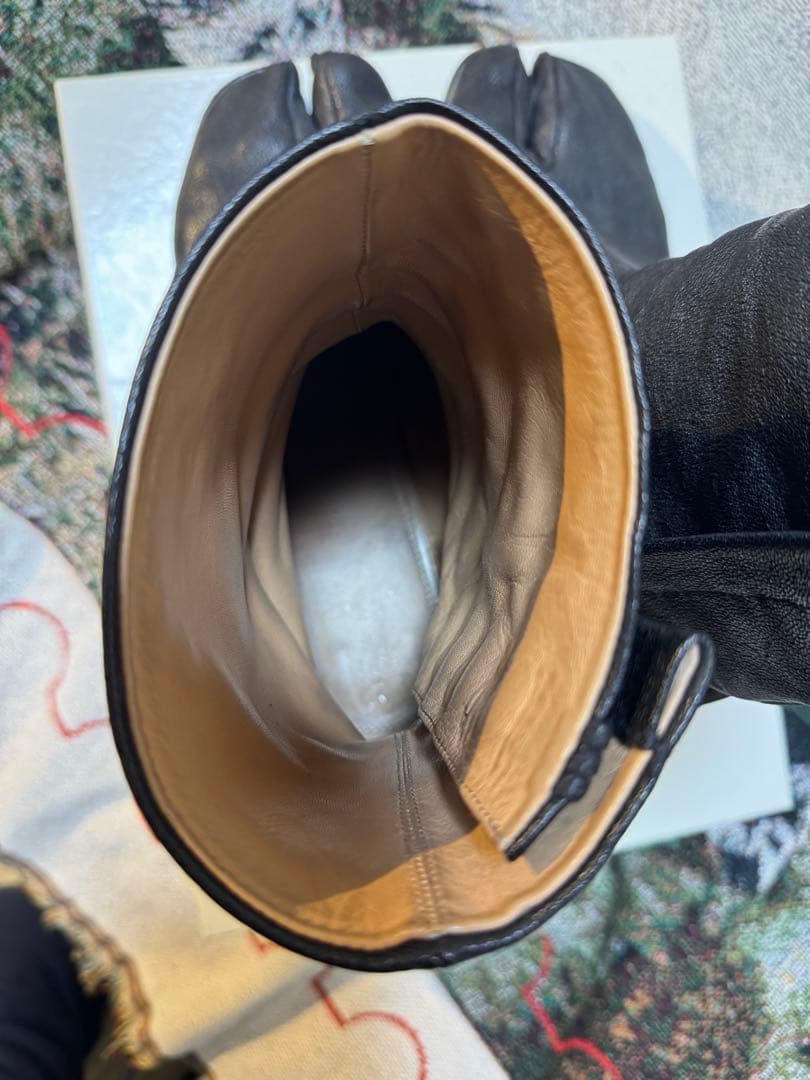 マルジェラ 足袋ブーツ 43 ラクダ革 6cmヒール