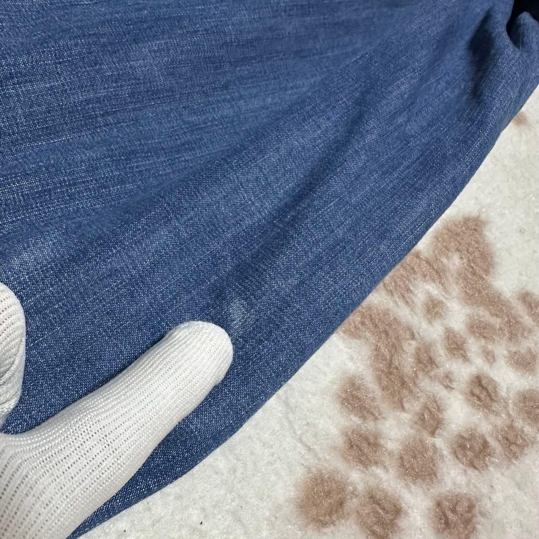 45R デニム ワンピース ピンタックR刺繍 インディゴ ティアード 藍染め 1