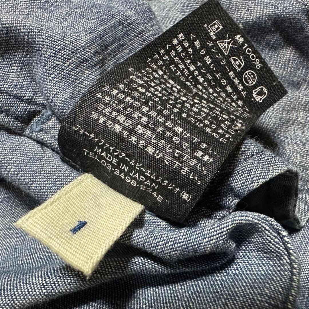 45R デニム ワンピース ピンタックR刺繍 インディゴ ティアード 藍染め 1