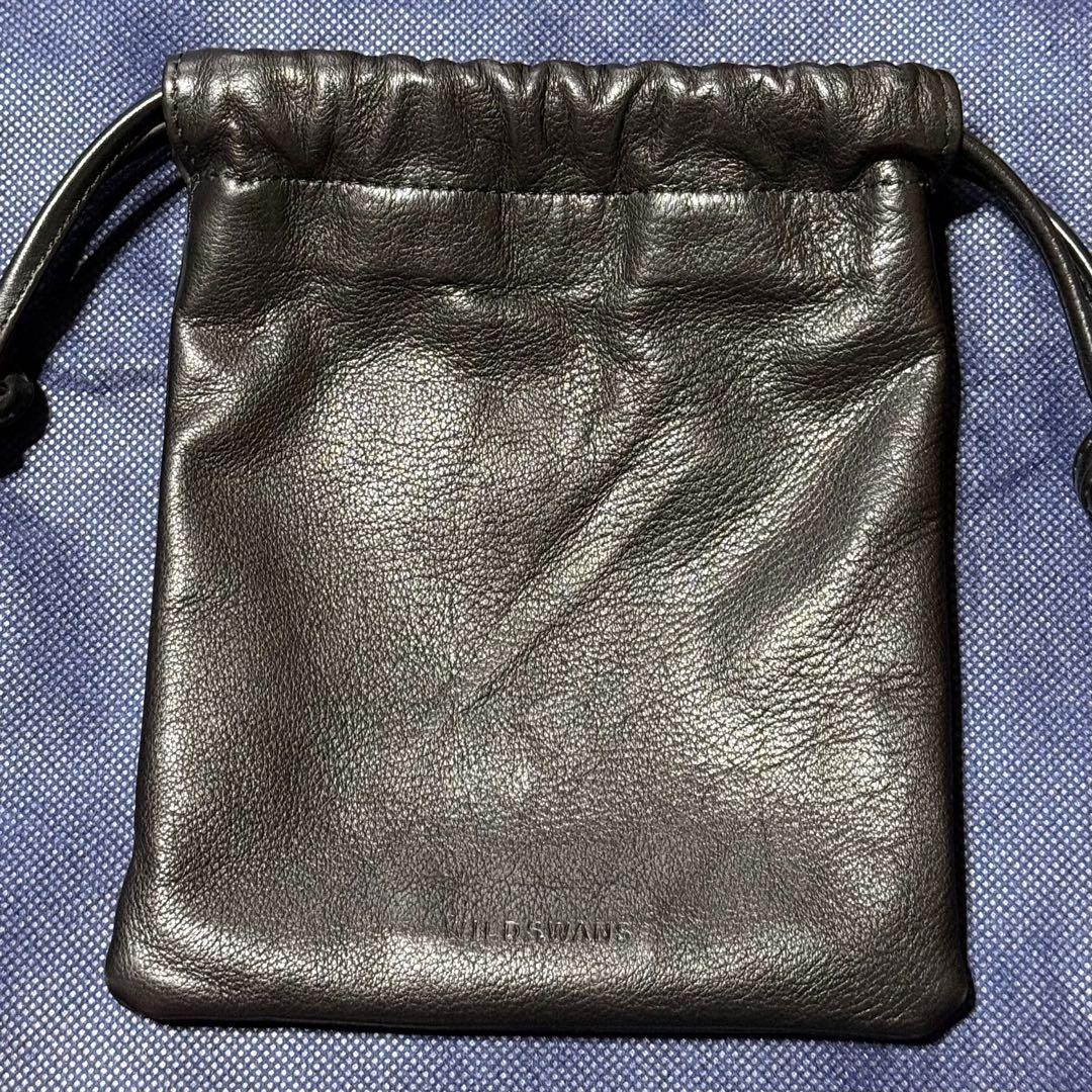 ワイルドスワンズ BOURSE Black ドローストリングバッグ ブレス