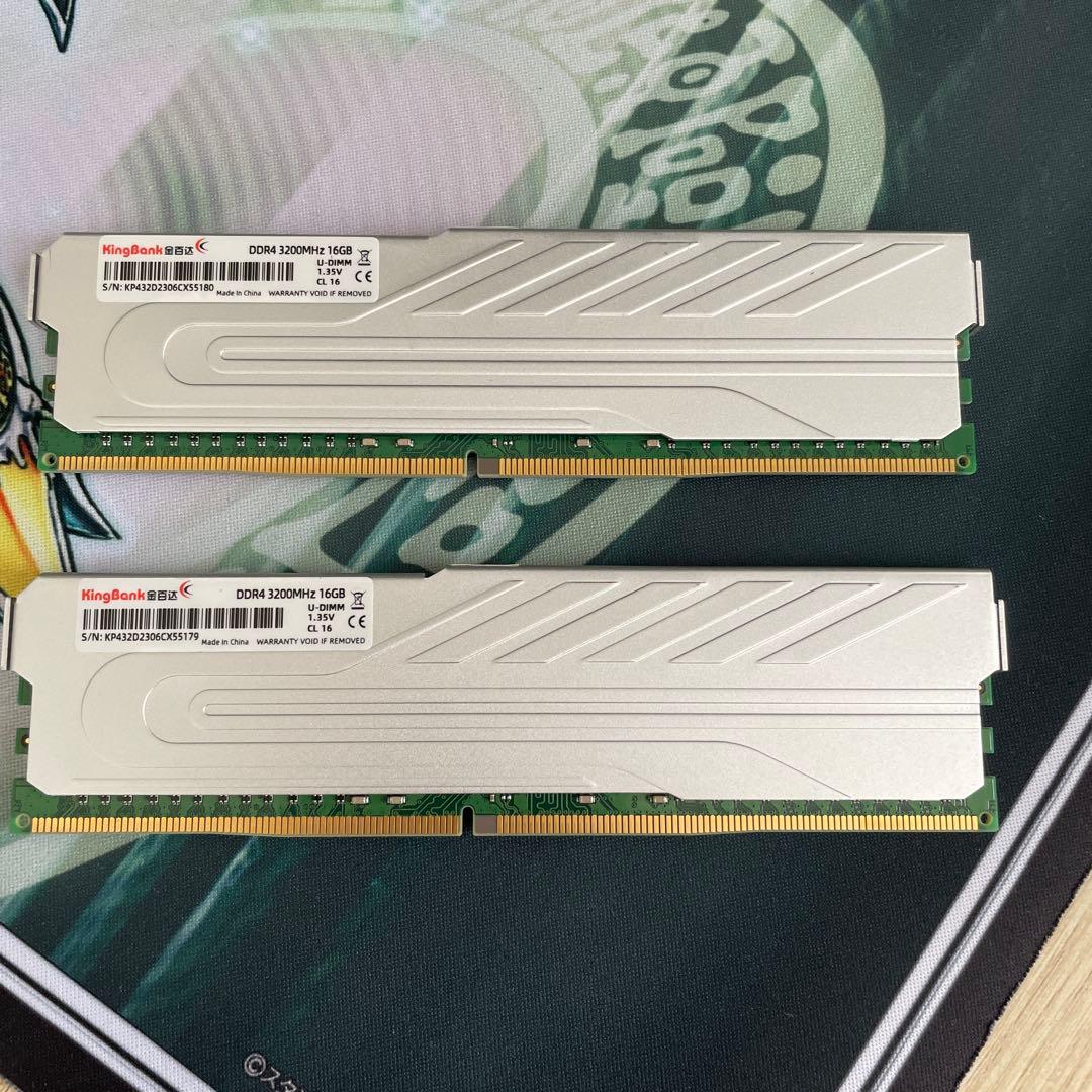 KingBank DDR4 3200MHz 16GB x2 メモリー