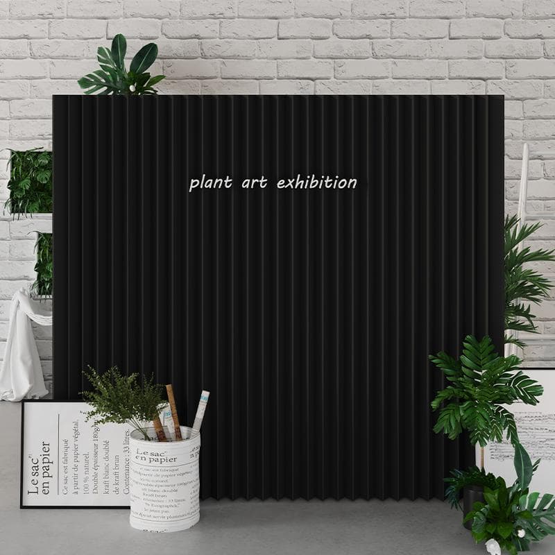 ブラックパーテーション間仕切り折り畳み式高さ1.8ｍ長さ2-3ｍ組立不要ついたて