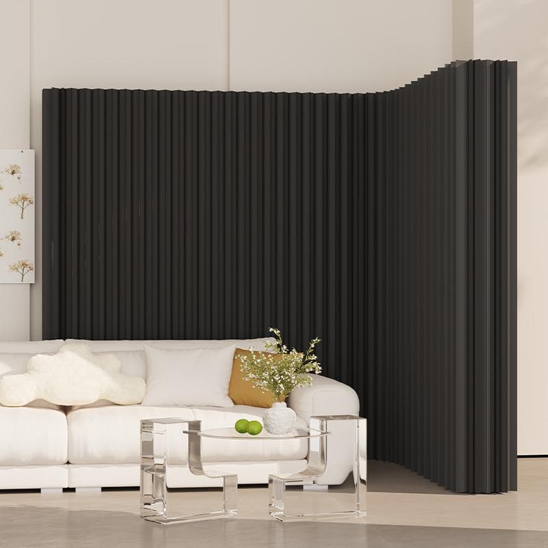 ブラックパーテーション間仕切り折り畳み式高さ1.8ｍ長さ2-3ｍ組立不要ついたて