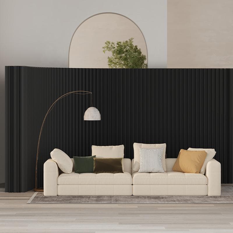 ブラックパーテーション間仕切り折り畳み式高さ1.8ｍ長さ2-3ｍ組立不要ついたて