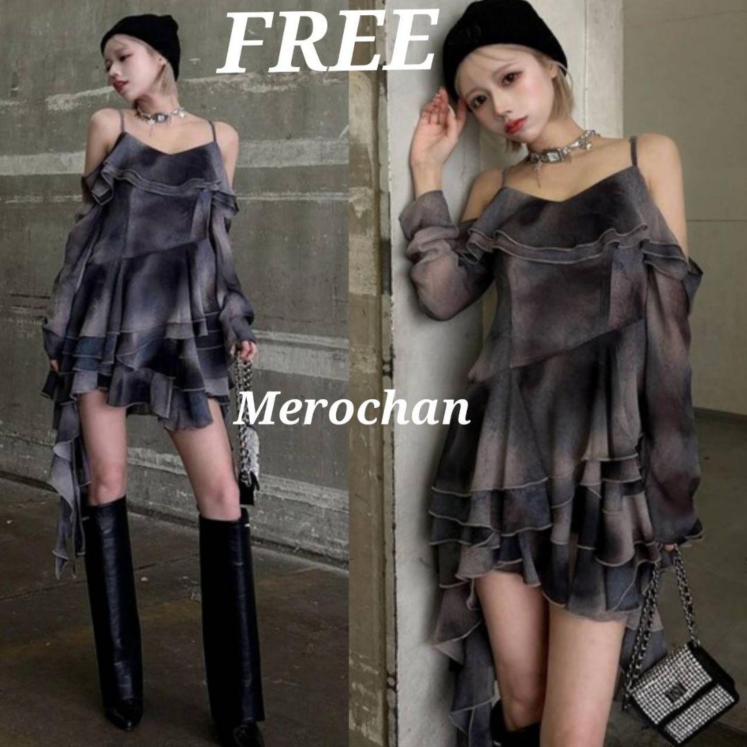 新品 Darich イレヘムタイダイフリルミニワンピース F☆