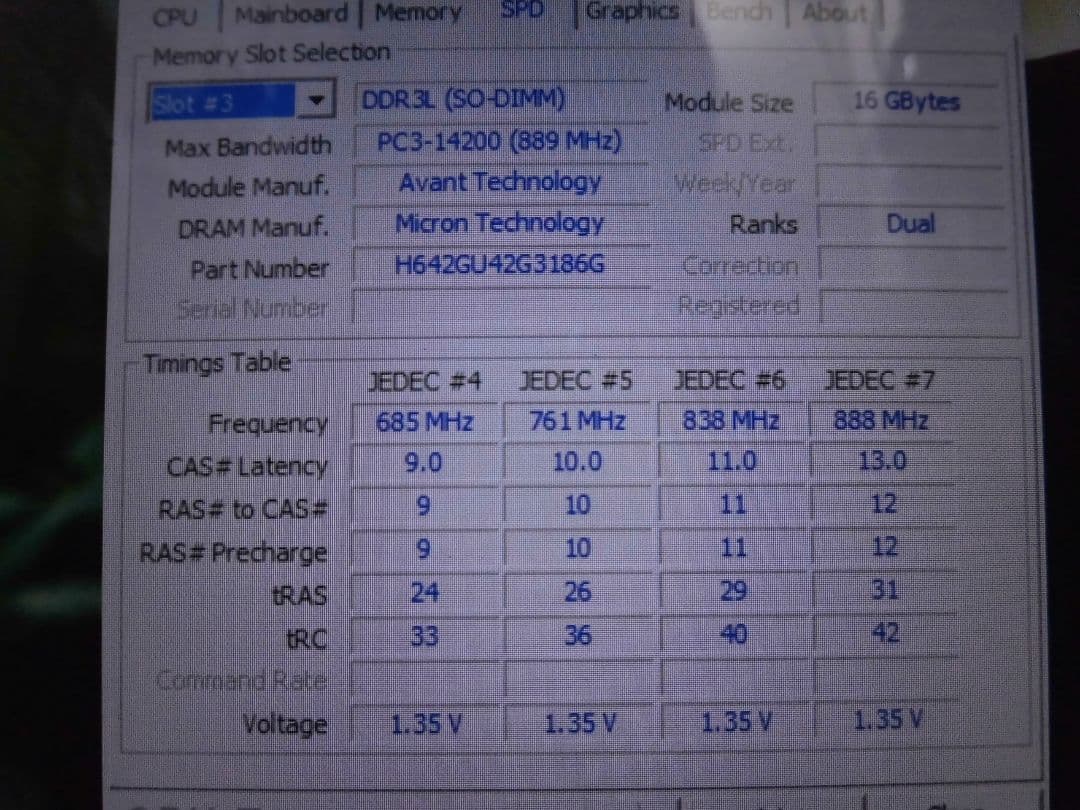 かなり貴重！OWC PC3 -14900 16GB ノート用メモリ 中古品