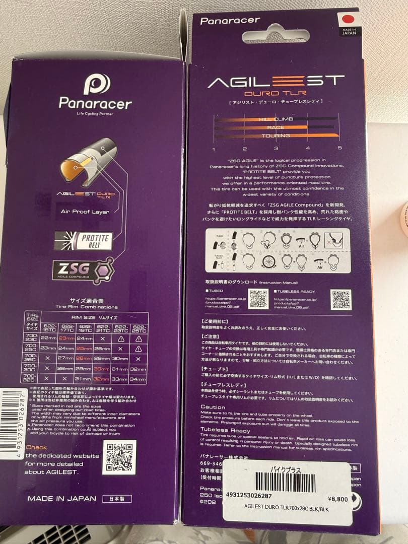 じんま　パナレーサーチューブレスタイヤ28C シーラント2本