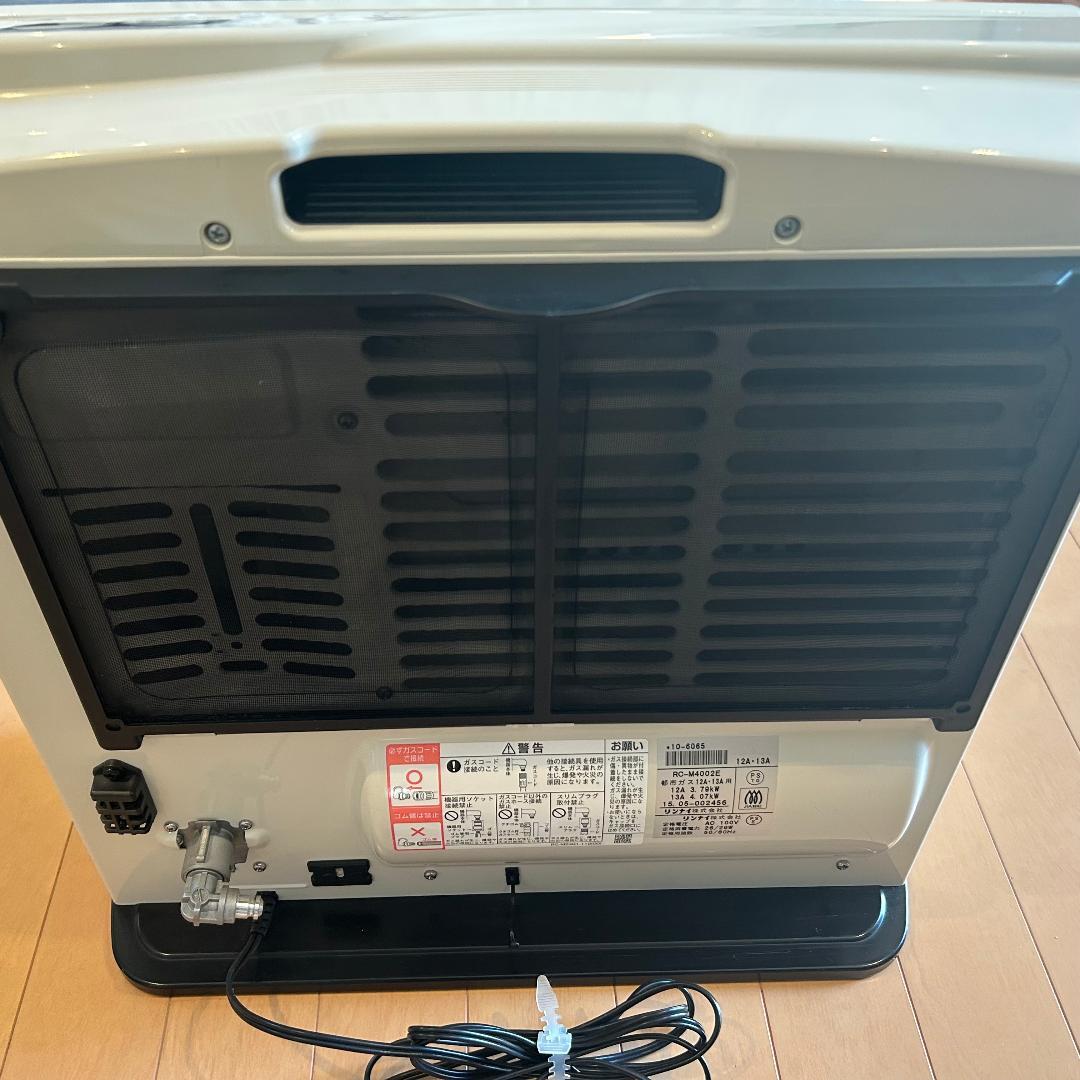 Rinnaiガスファンヒーター RC-M4002E 都市ガス + 2mガスコード