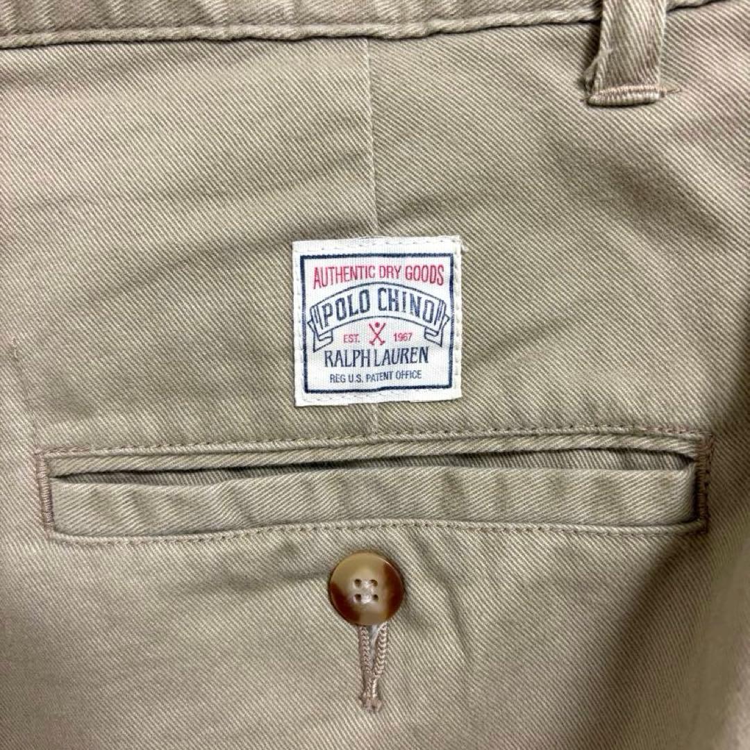 USA製　Ralph Lauren ベージュ 2タックチノパン