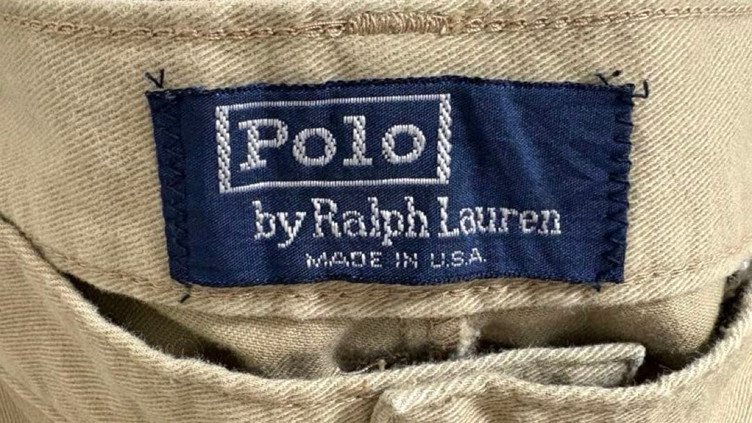 USA製　Ralph Lauren ベージュ 2タックチノパン