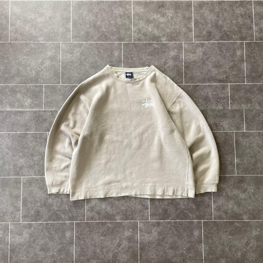 90~'s Stussy ステューシー stock logo 短丈 スウェット