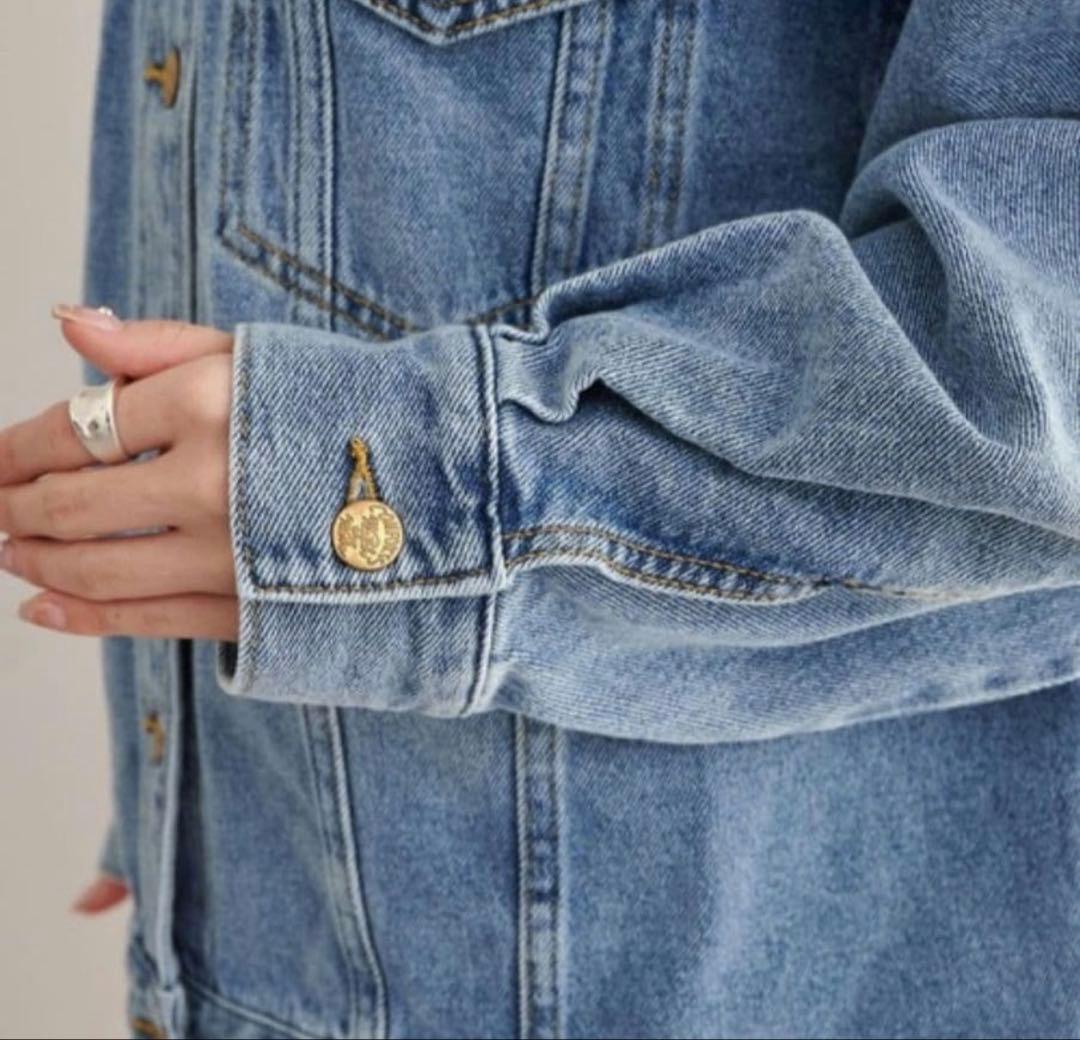 ピュアルセシン　　デニムノーカラージャケット