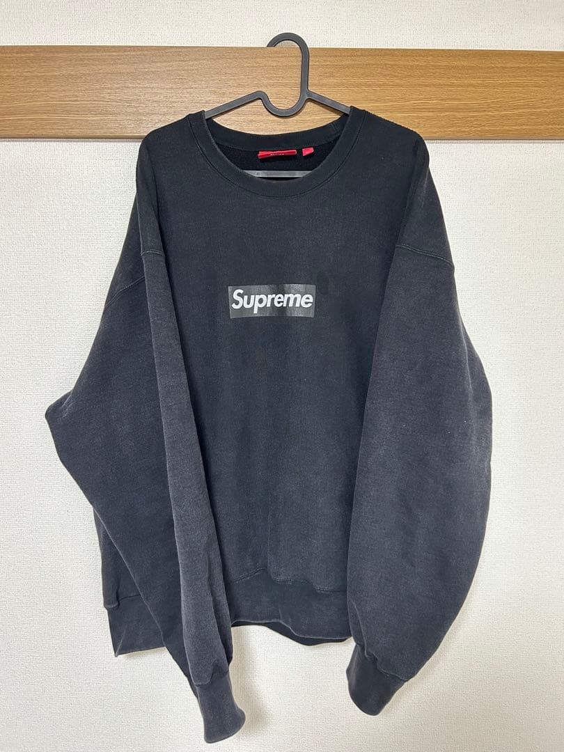 ち*ん様 値下げ〇Supreme Washed Box Logo Crewnec