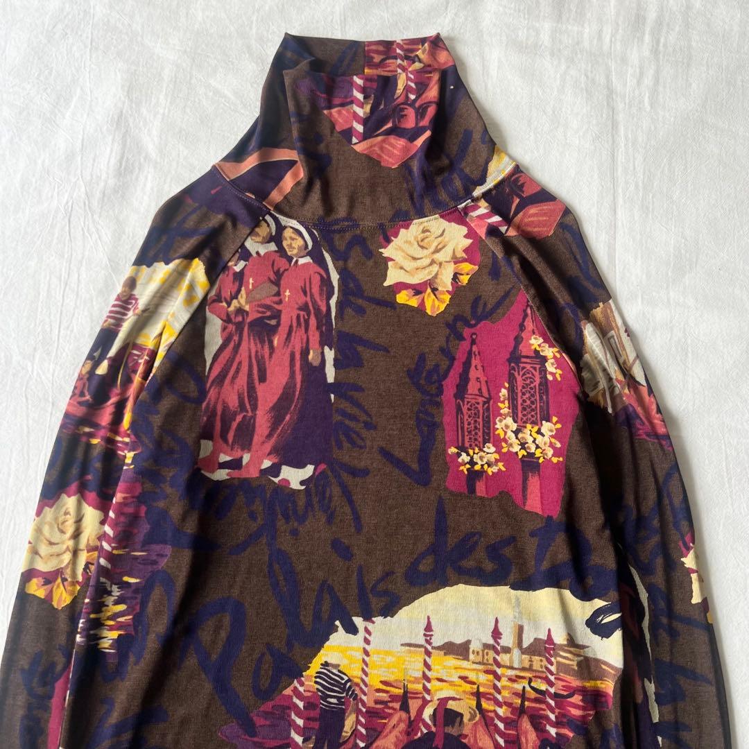 【希少】TOKUKO 1er VOL トップス 長袖 総柄 デザイン◎ 日本製