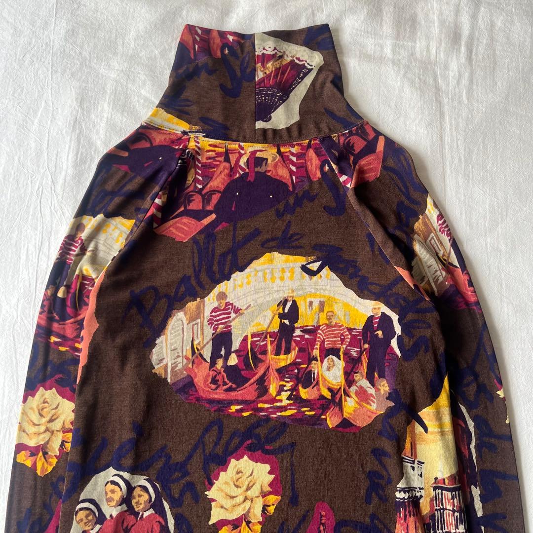 【希少】TOKUKO 1er VOL トップス 長袖 総柄 デザイン◎ 日本製