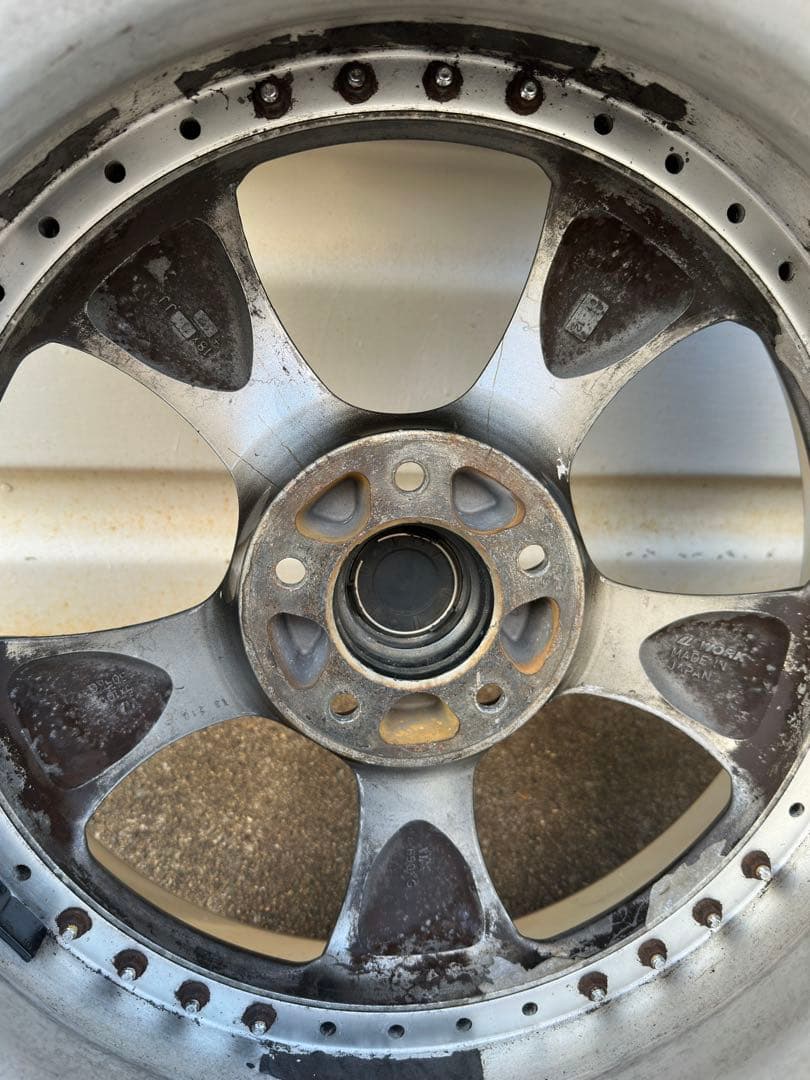 当時物work vs-kf 18インチ 9J＋38 114.3 シバタイヤ