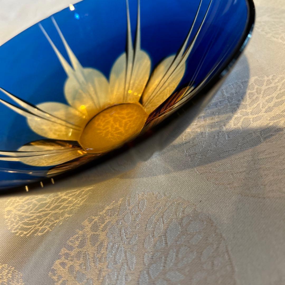 ガラス抹茶茶碗