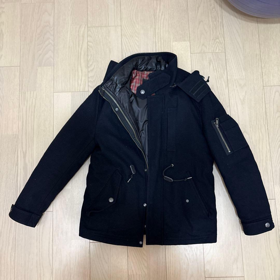 【希少】バーバリーブラックレーベル フード付ダッフルコート インナーダウン