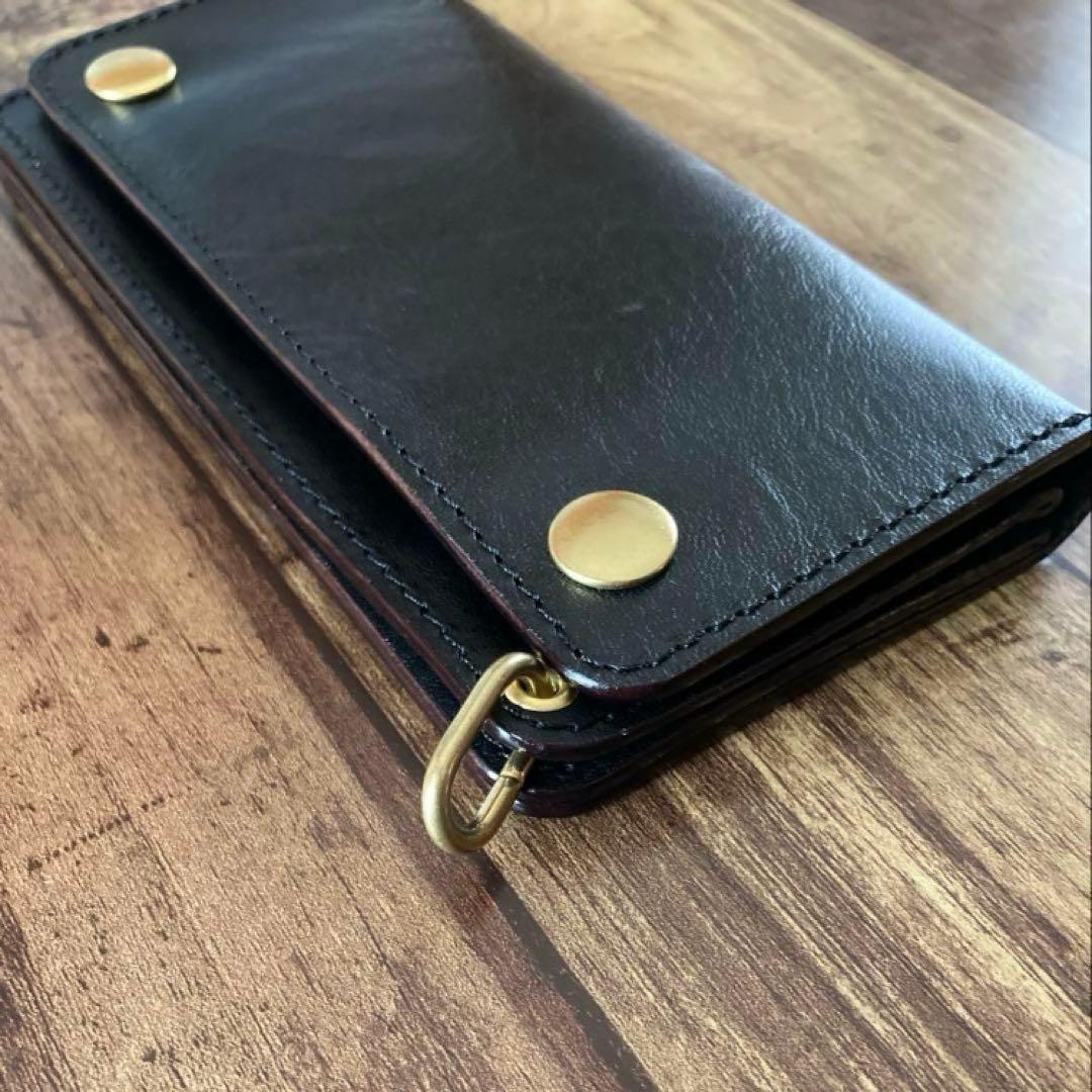 【T4】新喜皮革 ホースハイド トラッカーウォレット180（ロング）3層他