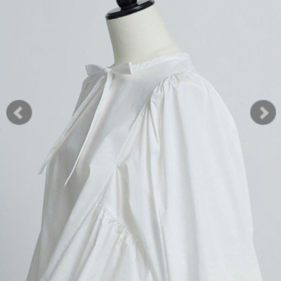 yori ヨリ サイドギャザーブラウス ホワイト 36