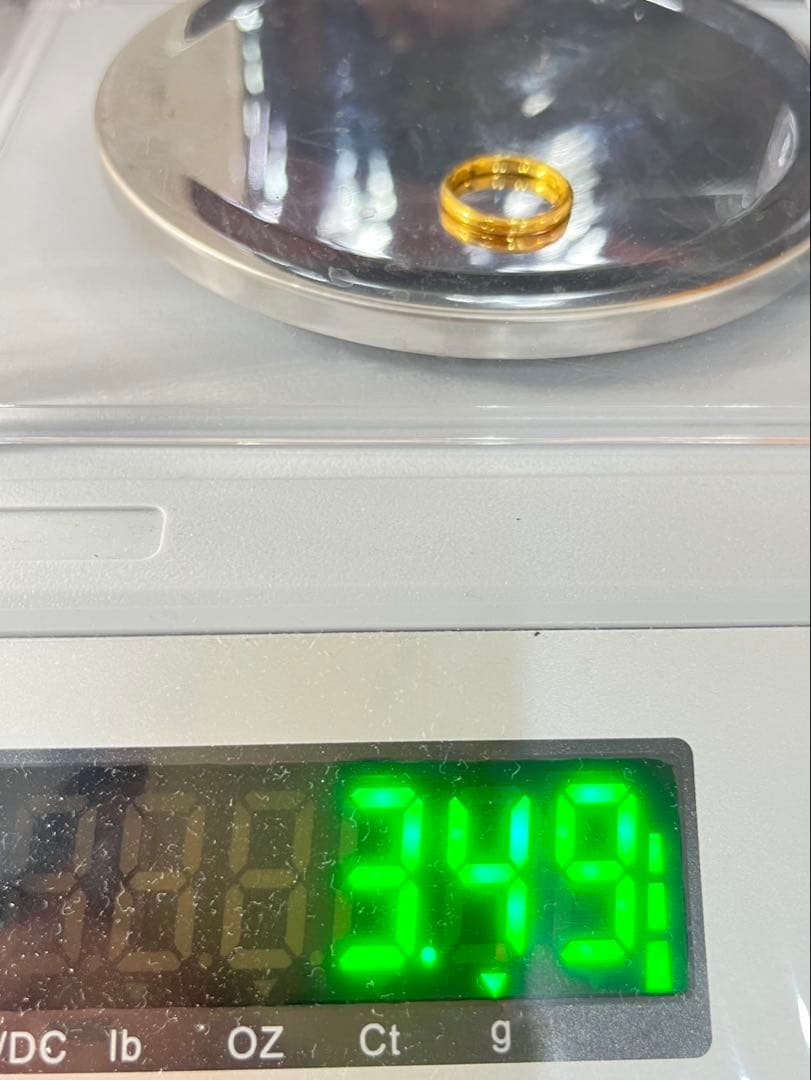 K24 純金 甲丸リング 3.49g指輪 リング 刻印あり ハンドメイド