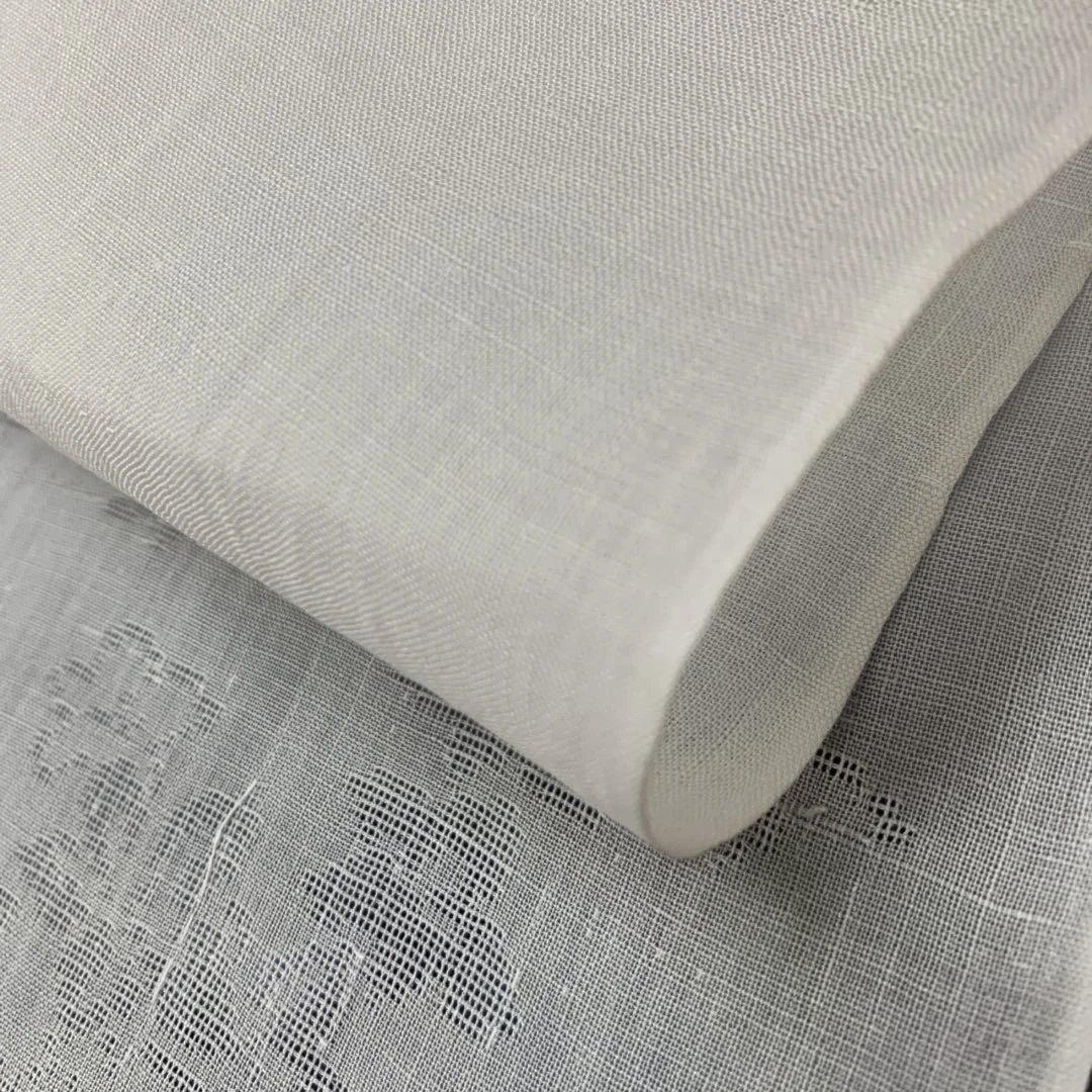 ma7218 本麻 白 長襦袢 夏襦袢 麻襦袢 紋紗 麻100% 未仕立て 反物