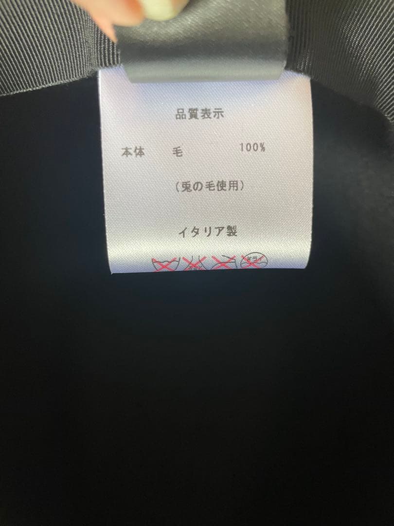 Borsalino ボルサリーノ58 ティアドロップ　中折れ帽　ブラック　ハット