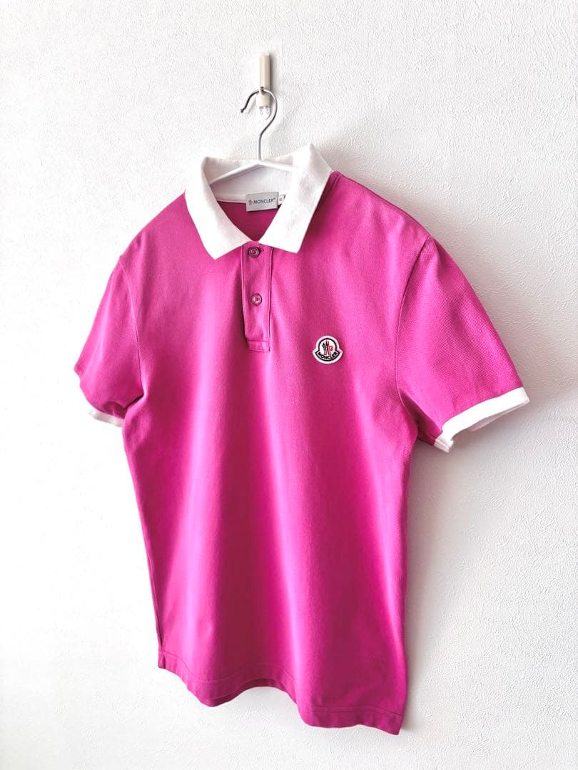 美品　MONCLER モンクレール　ピンク　ポロシャツ　S M