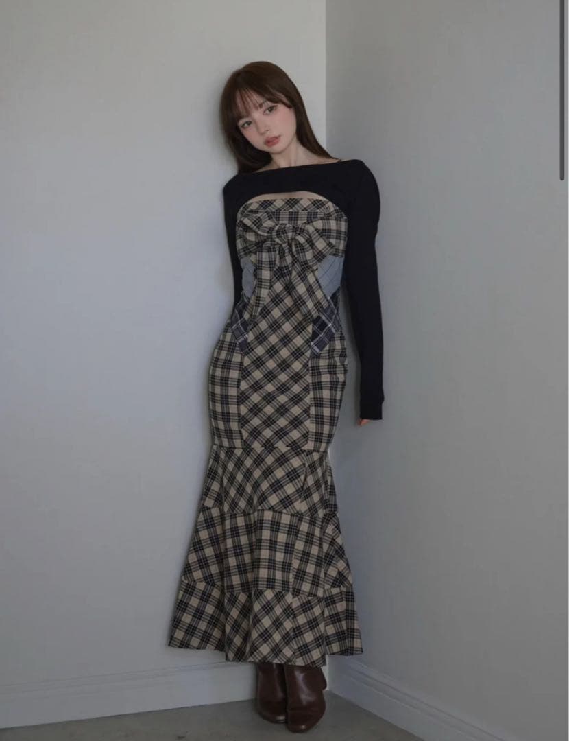 ワンピース Juni check dress