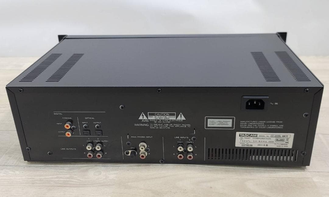 【良品】TASCAM CDレコーダー/カセットデッキ CC-222SLMK2