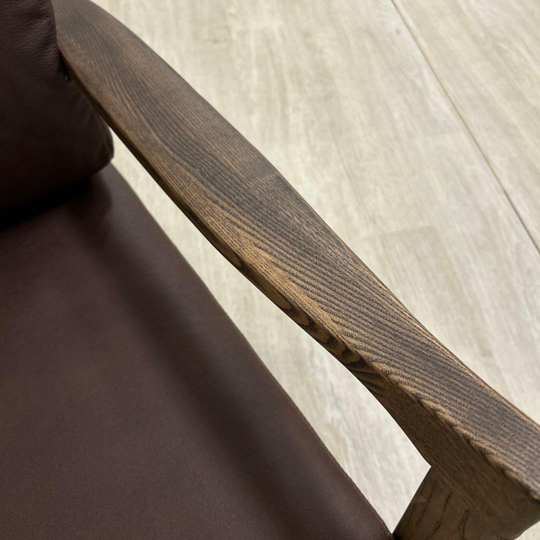 展示品☆1人掛ソファ 1Pソファ ラウンジチェア 北欧風 木部フレーム おしゃれ