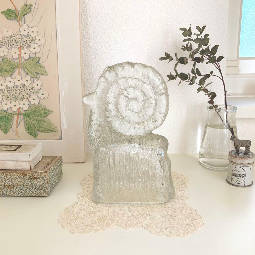 北欧ヴィンテージ　ガラスのユールボック　ヤギ　クリスマスオブジェ