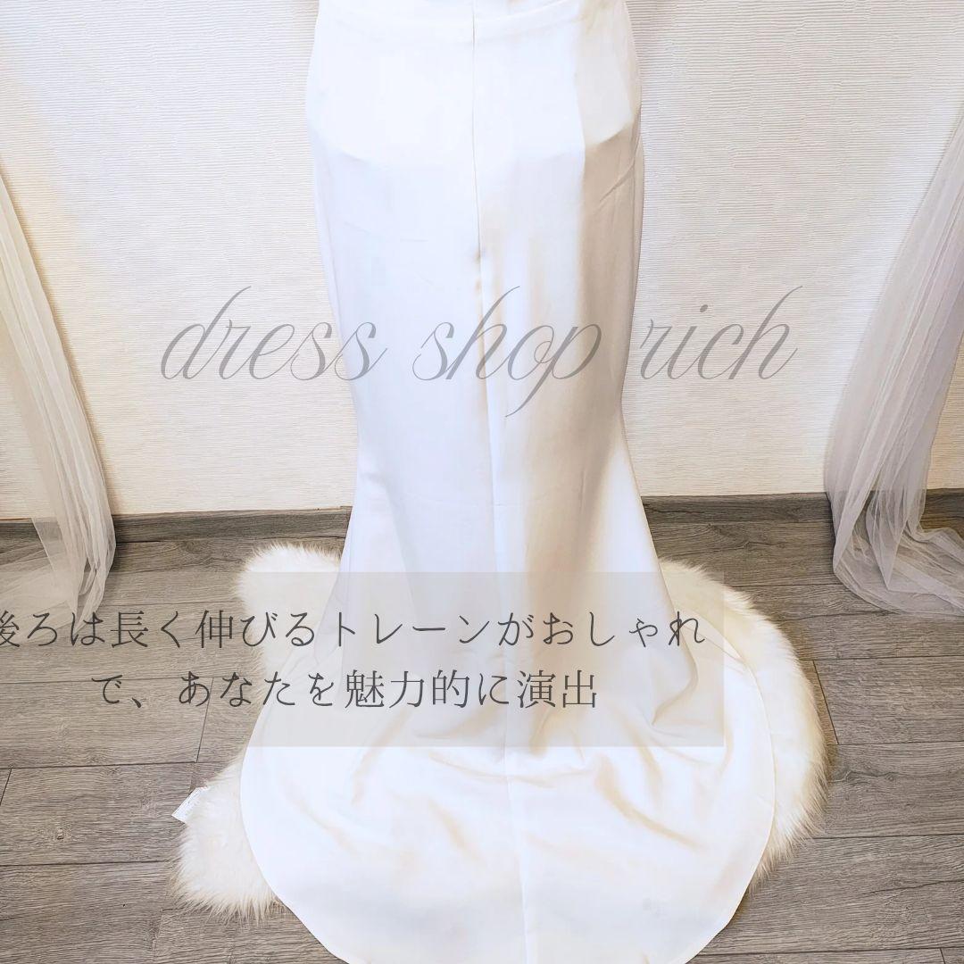 ウェディング　結婚式　前撮り　二次会　ソフトマーメイド　ノースリーブ　背中見せ