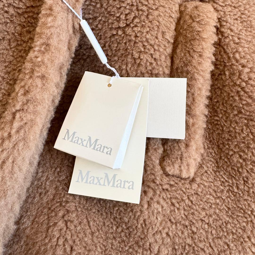 新品タグ付　マックスマーラ　テディベアコート　キャメル88%　M相当　シルク混