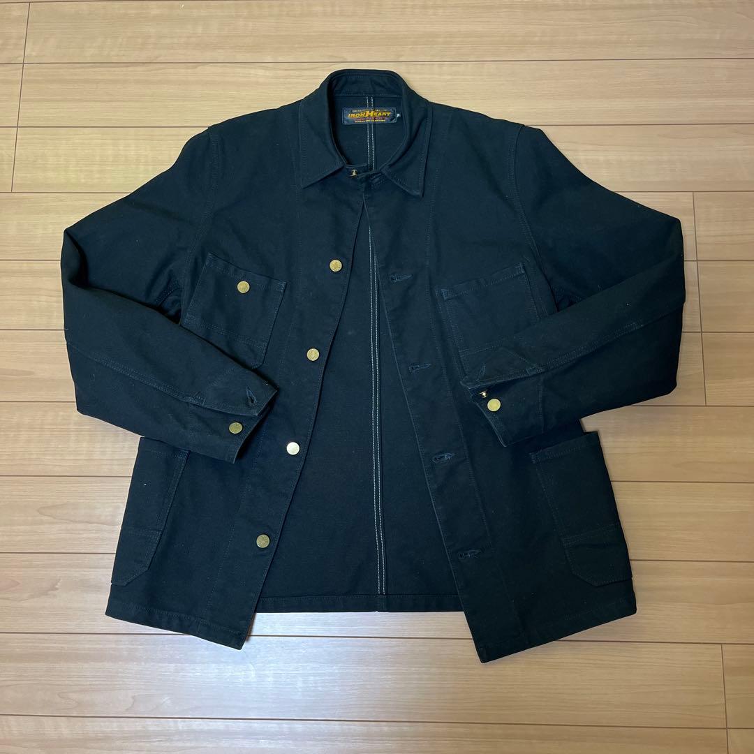 アイアンハート IRON HEART ヘビーダックチョアジャケット　ブラック