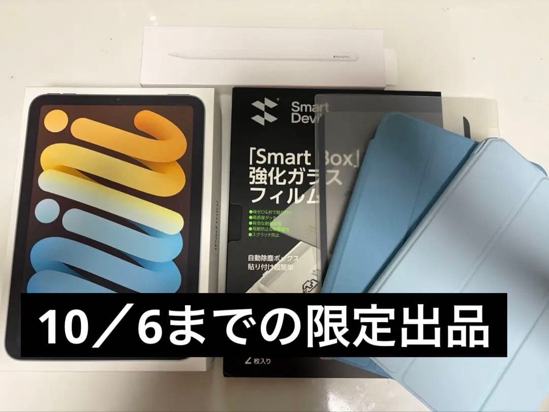 iPad mini 第7世代 128GB Wi-Fi ブルーアップルペンシルプロ