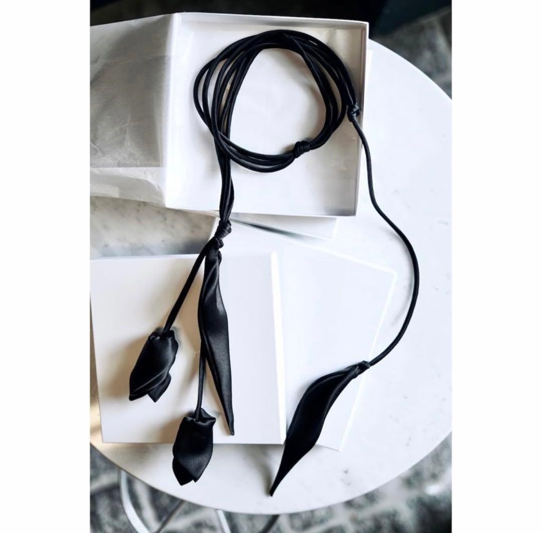 小物 Mame Kurogouchi Floral Motif Silk Belt