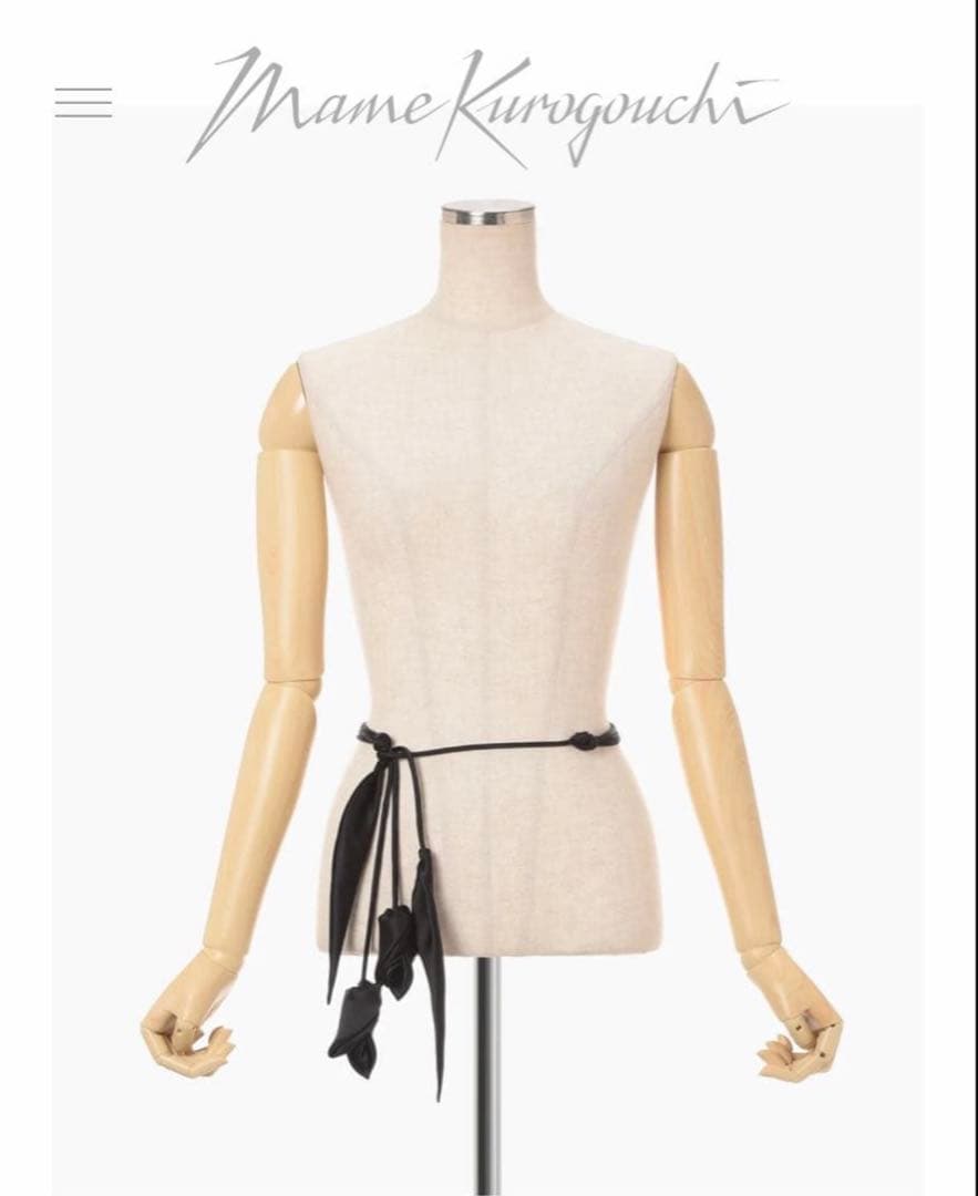 小物 Mame Kurogouchi Floral Motif Silk Belt
