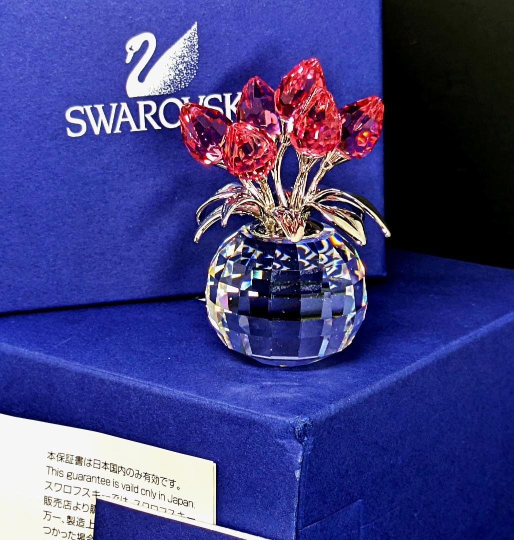 スワロフスキー クリスタル チューリップ ローズ 626874●置物 オブジェ
