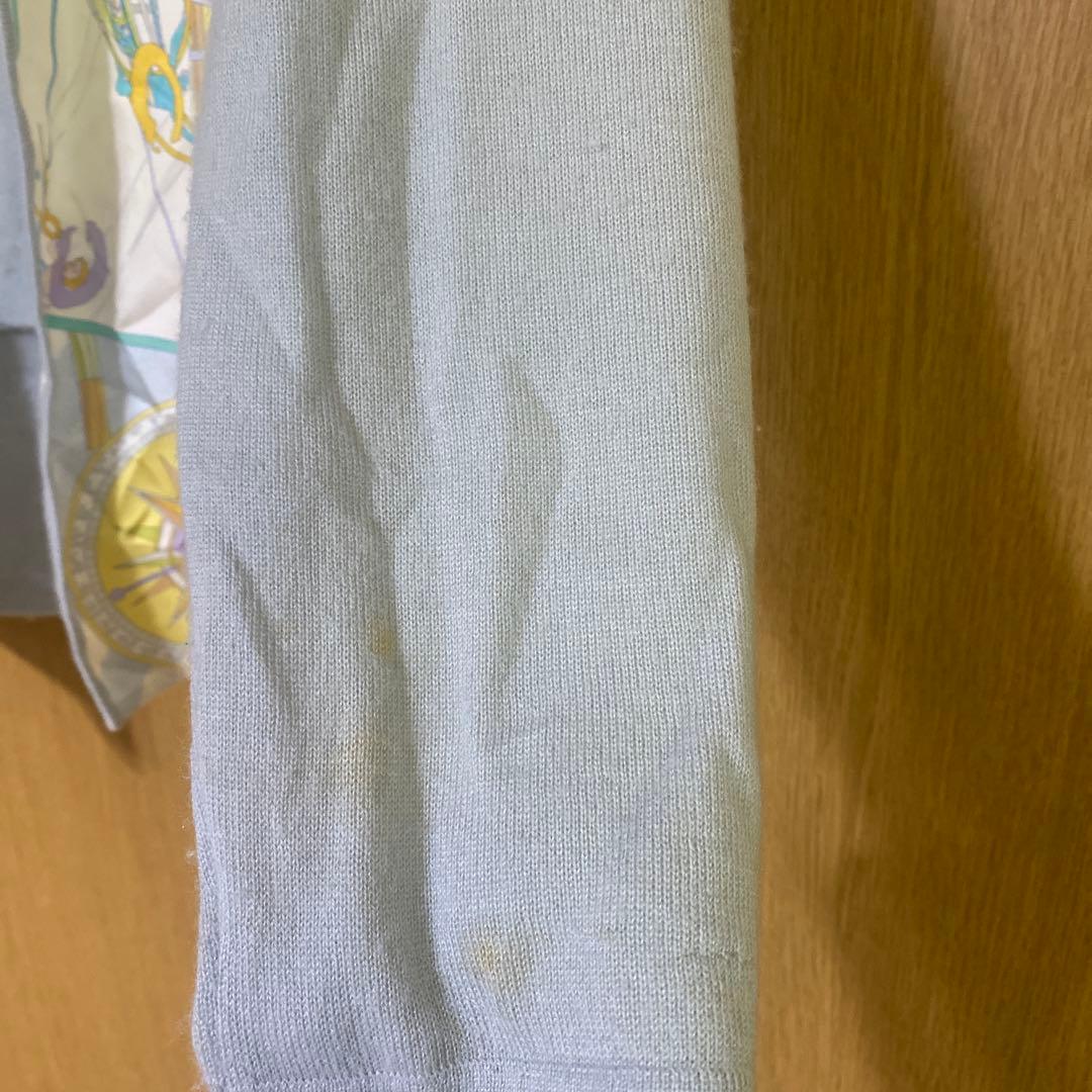 【送料無料】 HERMES アンサンブル カーディガン Mサイズ シルク 切替