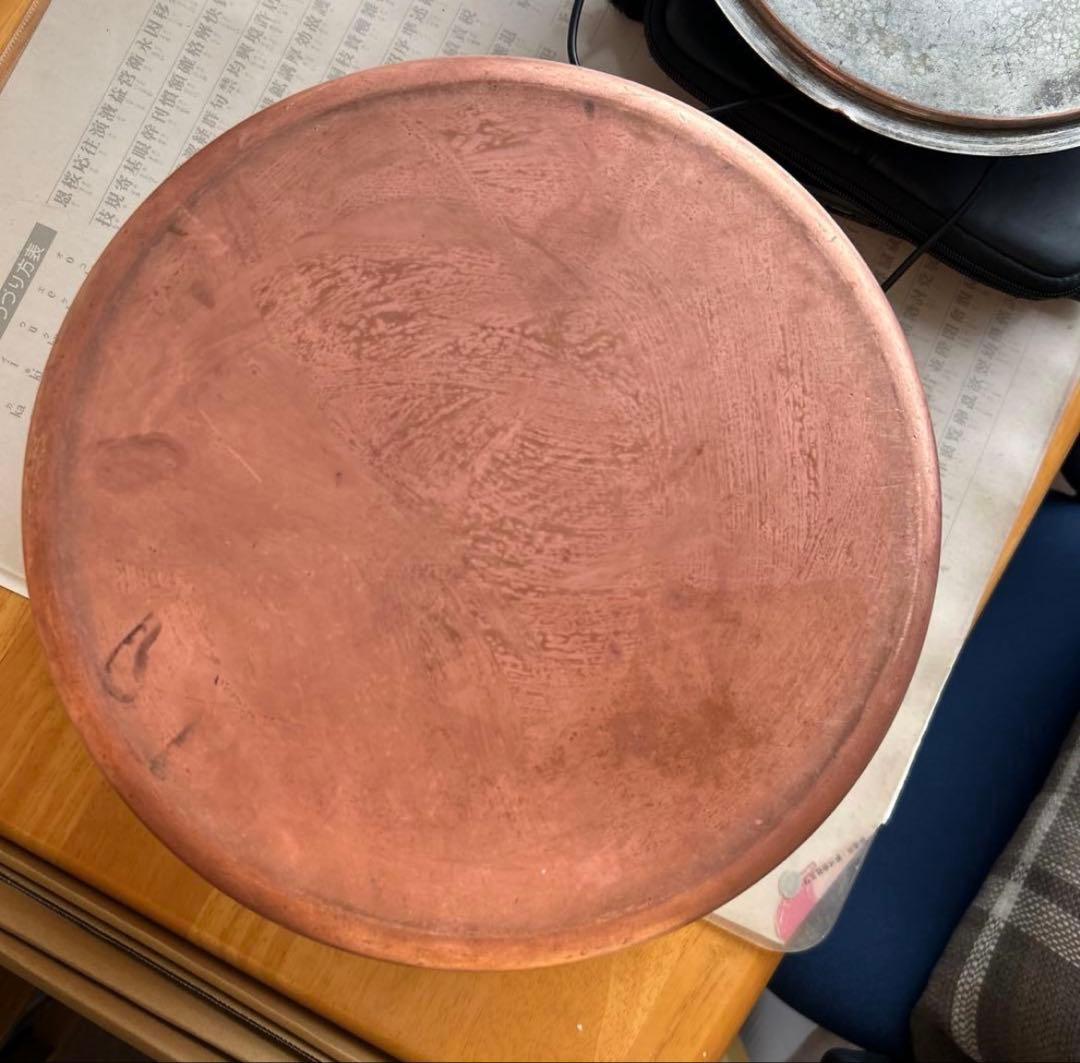 銅製両手鍋　蓋付き　直径27センチ