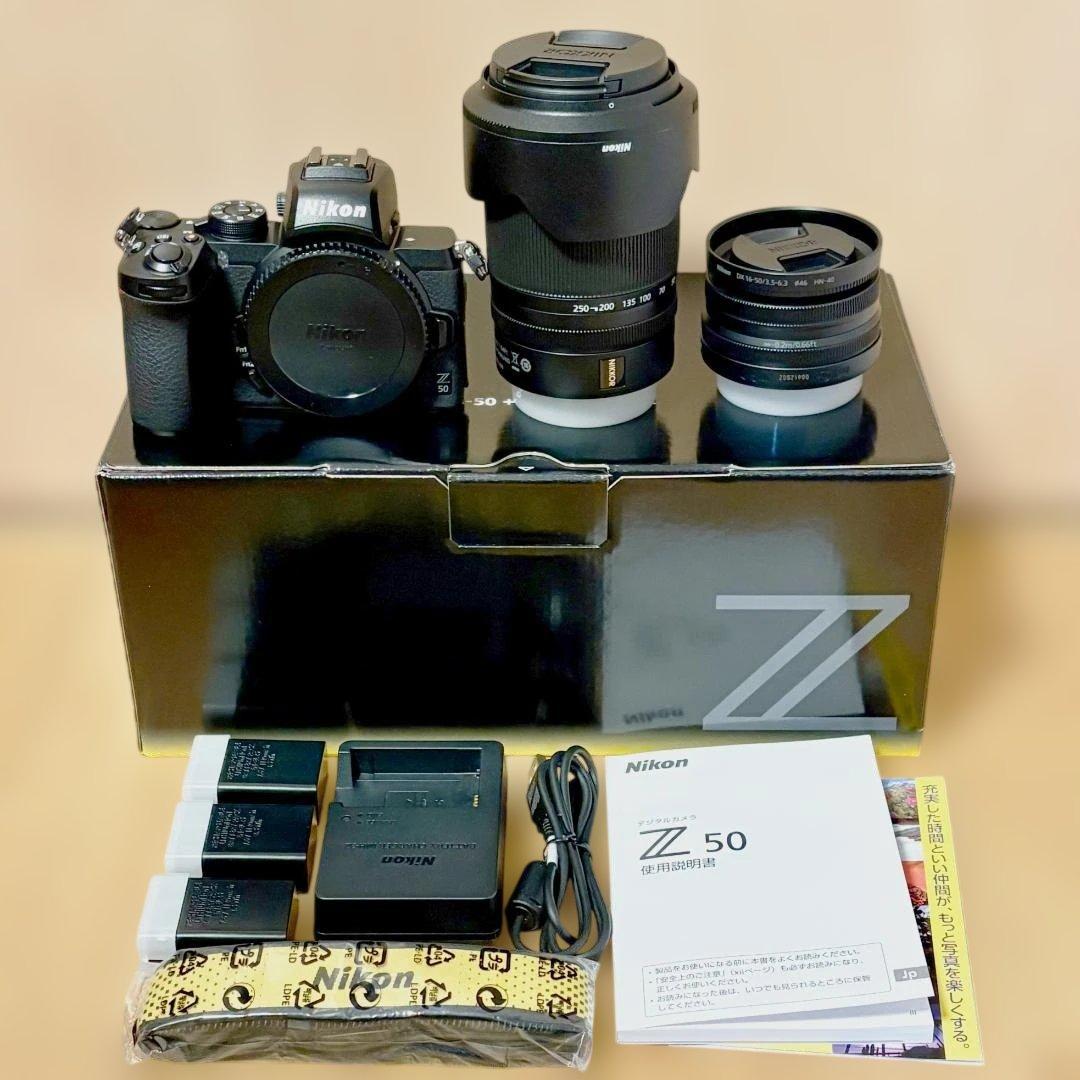 Nikon Z50 ミラーレスカメラ ダブルズームキット +純正バッテリー2個付
