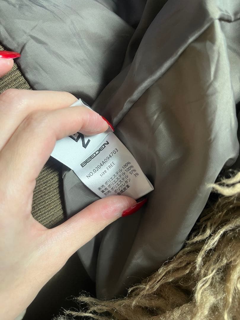 ジャケット・アウター BEEDEN ZIP UP HOODED FUR BLOUSON