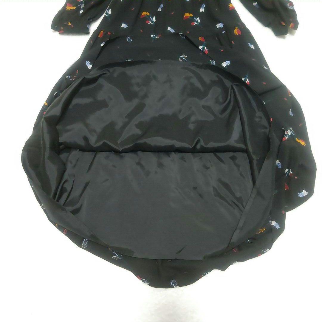 グレースコンチネンタル ボウタイ ティアード ロングワンピース 刺繍 花柄