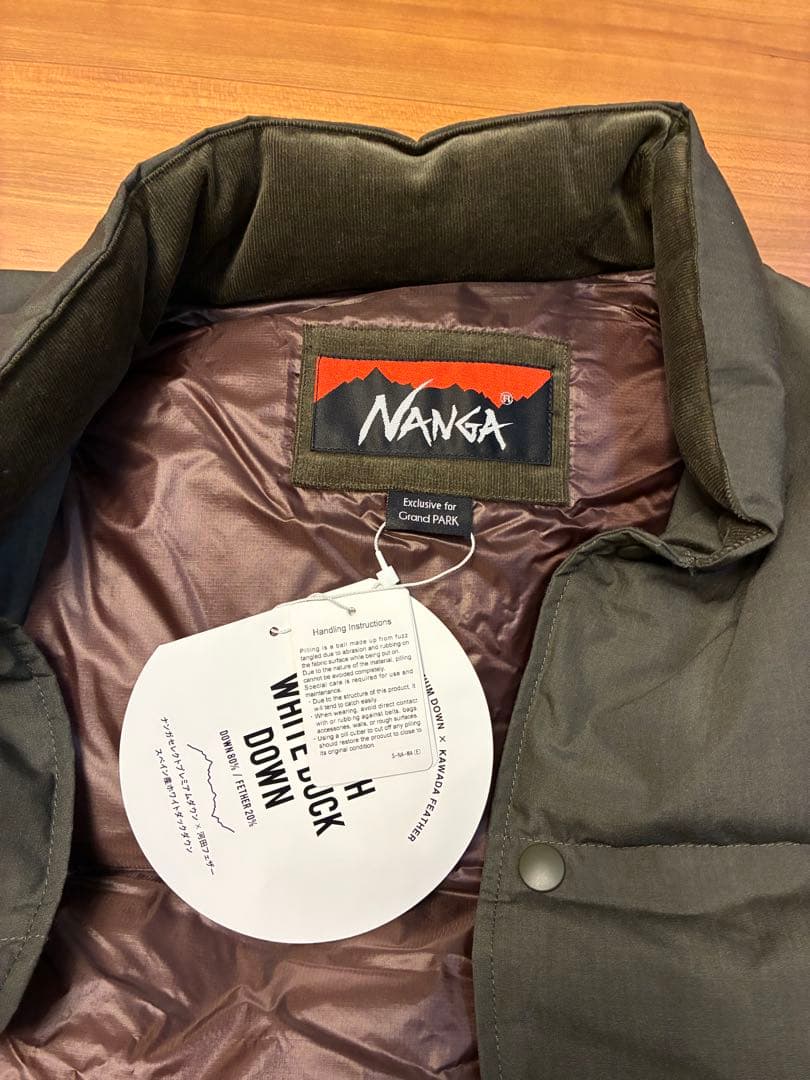 NANGA grand park別注 DOWN ダウンベスト